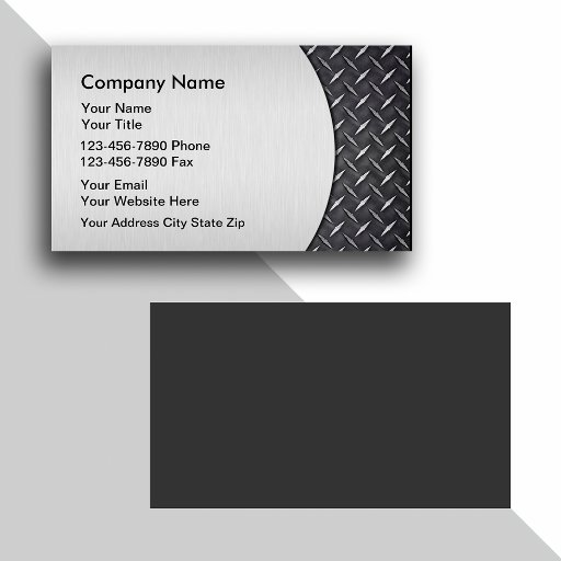 Customizable Simulated Metal Business Cards