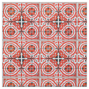 Simulated Mosaic Tile Repeat Easy Cut and Match  Fabric