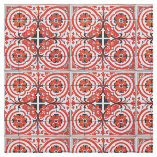 Simulated Mosaic Tile Repeat Easy Cut and Match  Fabric