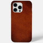 Simulated Natural Dark Red Brown Leather Iphone Iphone 15 Pro Max Case at Zazzle
