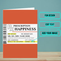 Simulated Prescription Bottle Funny Birthday