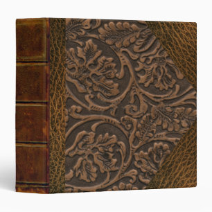 Simulated Saddle leather  1 - 1.5" Binder