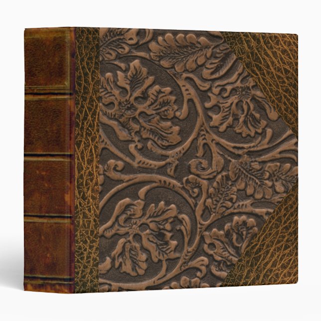 Simulated Saddle leather  1 - 1.5" Binder (Front/Spine)