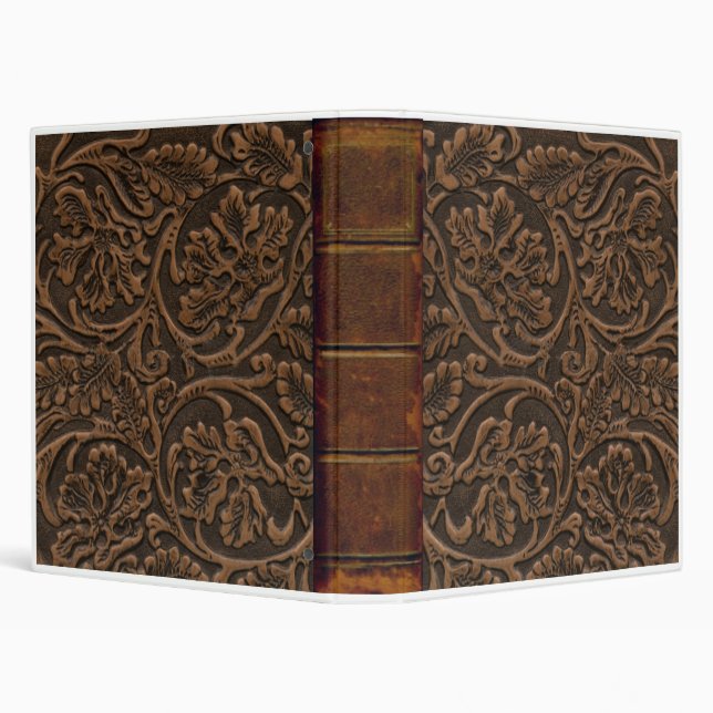 Simulated Saddle Leather -  2 - 1" 3 Ring Binder (Background)