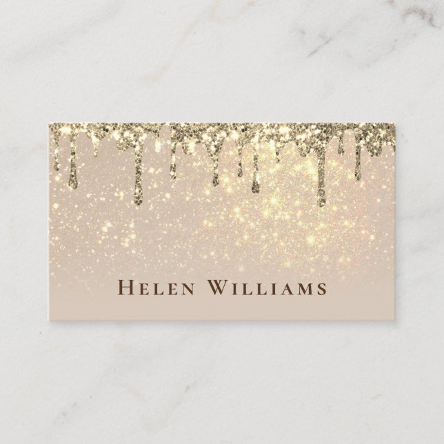 simulated sparkle business card (Front)