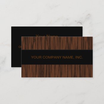 Simulated Walnut Business Card by PawsitiveDesigns at Zazzle