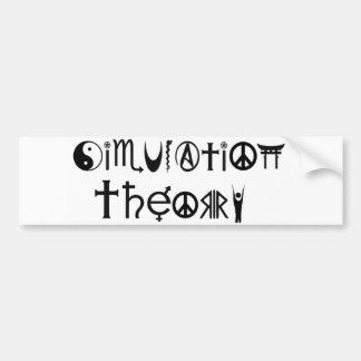 Simulation Theory Symbols Bumper Sticker