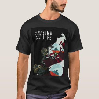 SIMULIFE where bytes meet being for Simulation T-Shirt