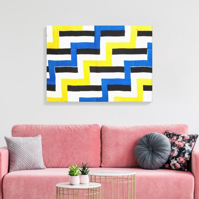 Simultaneous Fabric | Sonia Delaunay | Canvas Print (Insitu(LivingRoom))