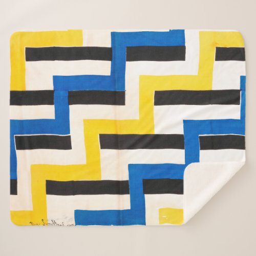 Simultaneous Fabric  Sonia Delaunay  Sherpa Blanket