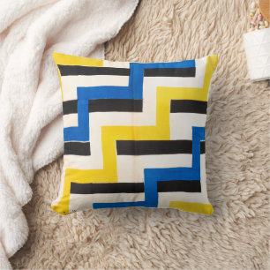Simultaneous Fabric Sonia Delaunay Throw Pillow