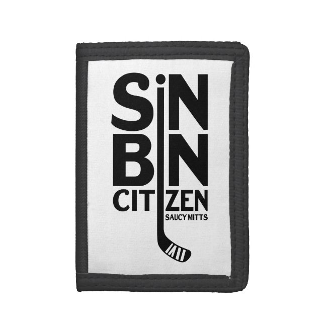 Sin Bin Citizen Hockey Penalty Player Trifold Wallet (Front Vertical)