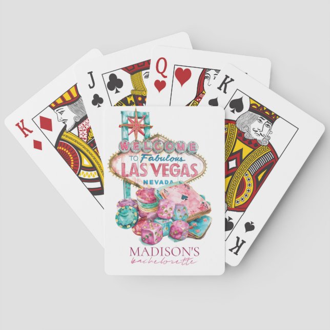 Sin City Bachelorette personalized  Poker Cards (Back)