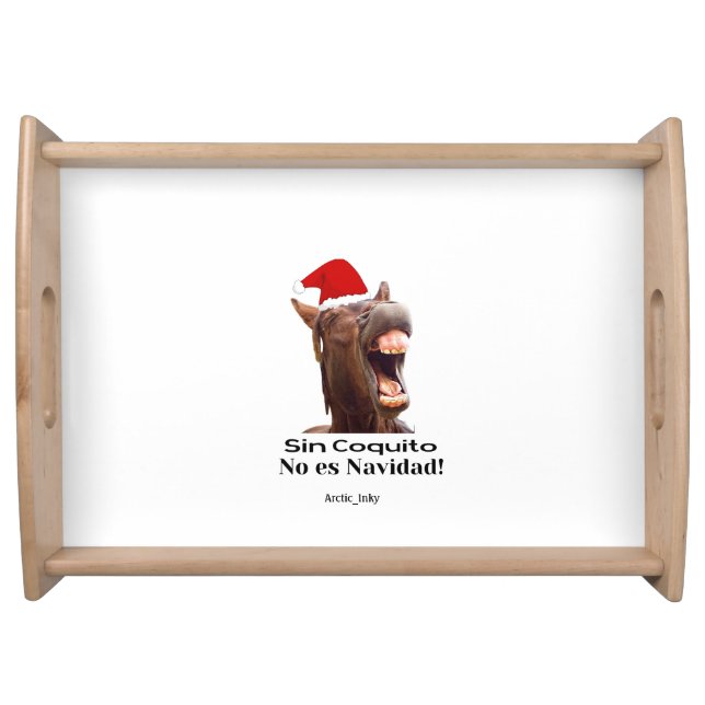Sin Coquito No Es Navidad Serving Tray (Front)