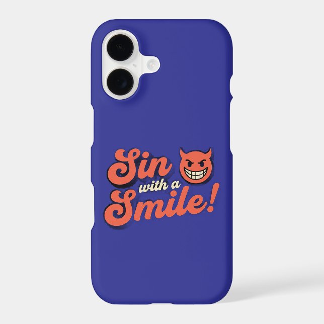 Sin with a Smile Iphone Case (Back)