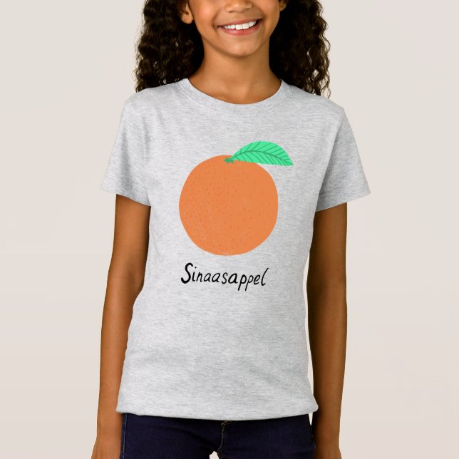 Sinaasappel Orange Dutch Fruity Fun Food Art T-Shirt (Front)