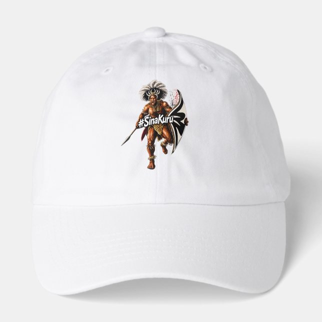 🔥 SinaKuru Warrior Graphic T-Shirt – Bold Tribal  Hat (Front)