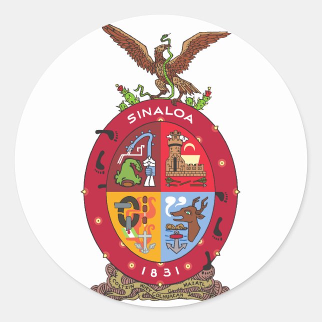 Sinaloa, Mexico Classic Round Sticker (Front)
