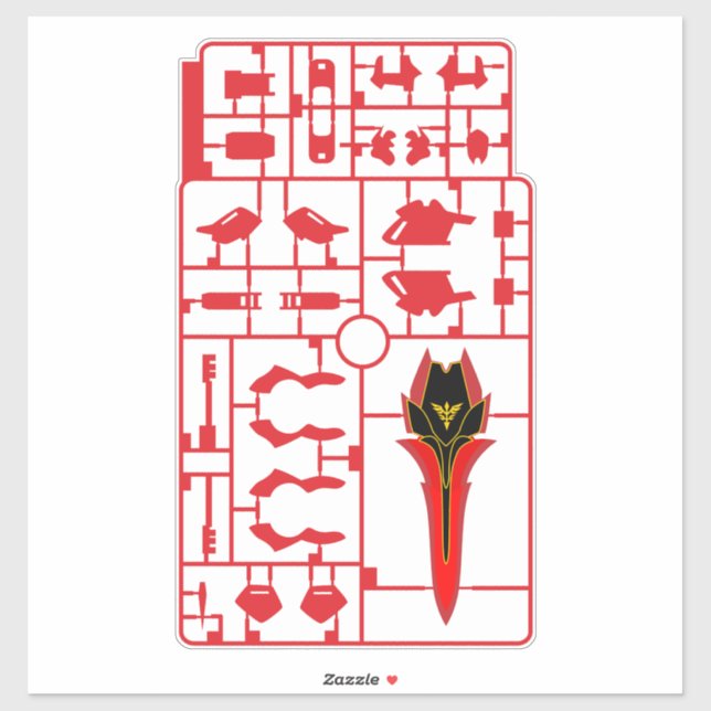 sinanju gundam gunpla plamo model runner kit char  sticker (Sheet)