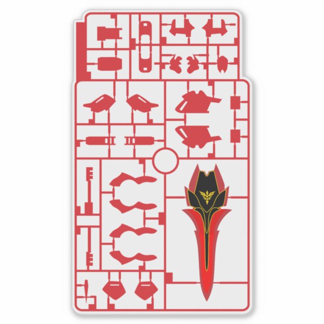 sinanju gundam gunpla plamo plastic model runner sticker (Front)