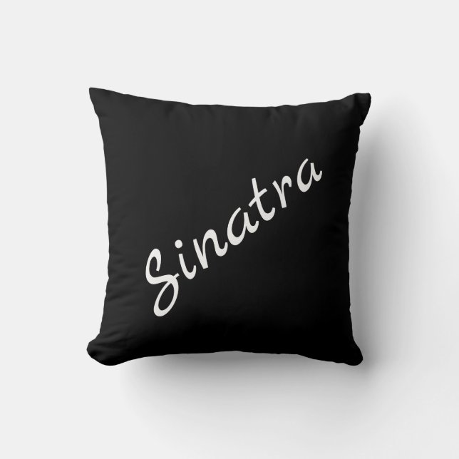 Sinatra Retro Vibe Throw Pillow (Front)