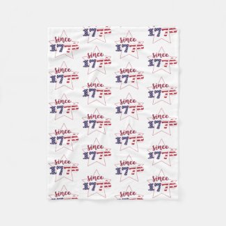 Since 1776 - American Flag Typography - Patriotic