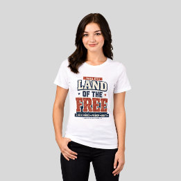 Since 1776 Land of The Free Patriotic USA Women's Tri-Blend Shirt