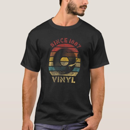 Since 1887 Vinyl Retro Record Vintage Music   T_Shirt