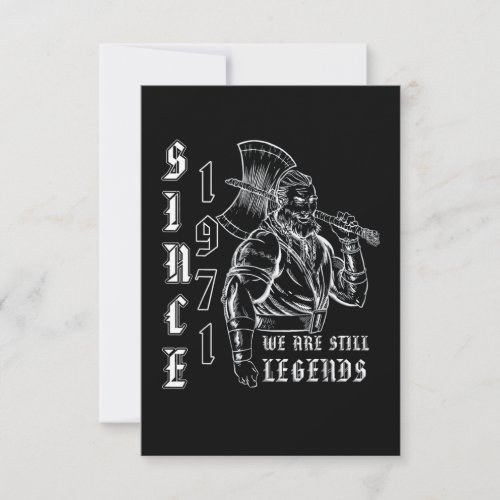 SINCE 1971 Vikings Legends 50th Birthday Card