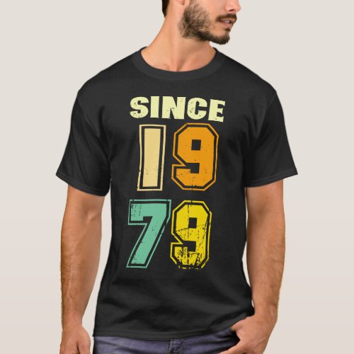 Since 1979 40th Birthday Vintage Retro Style T_Shirt