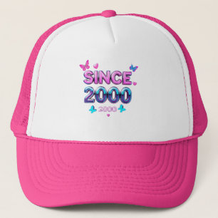 SINCE 2000 – Y2K Retro Aesthetic Typography Design Trucker Hat