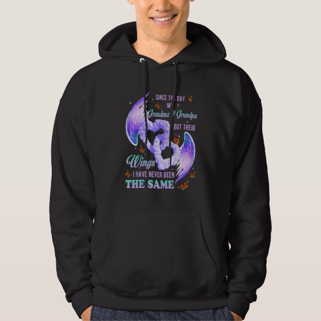 Since The Day My Grandma & Grandpa Got Their Wings Hoodie (Front)