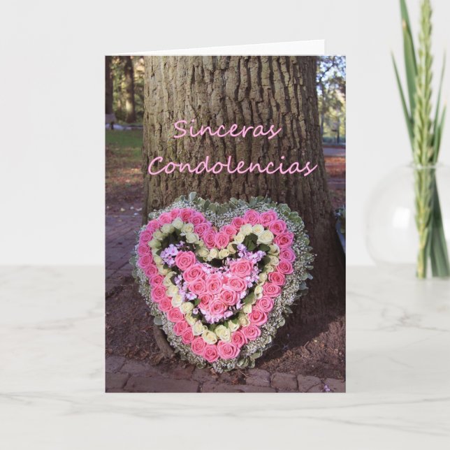Sinceras Condolencias Spanish sympathy card (Front)