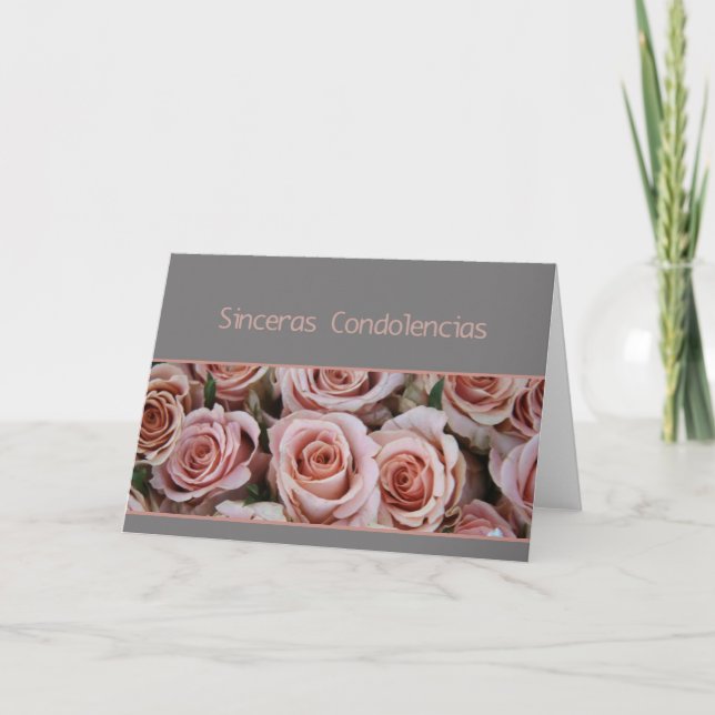 Sinceras Condolencias Spanish sympathy card (Front)