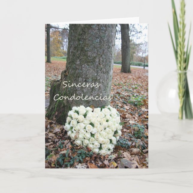 Sinceras Condolencias Spanish sympathy card (Front)