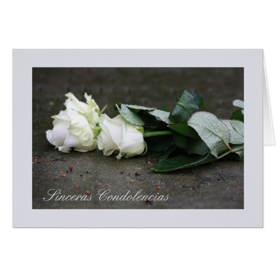 Sinceras Condolencias Spanish sympathy card | Zazzle.com