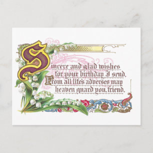 Sincere Birthday Postcard