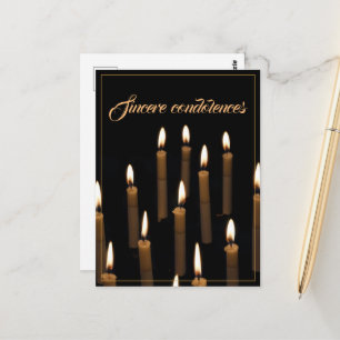 Sincere condolence postcard