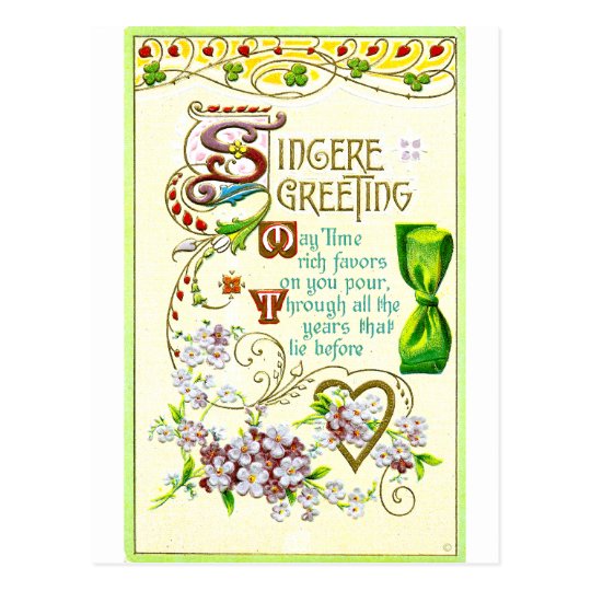 Sincere Greeting Postcard