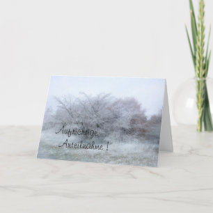 Sincere sympathy with winter image card