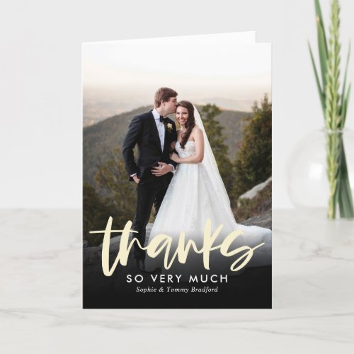 Sincere Thanks Editable Color Thank You Card