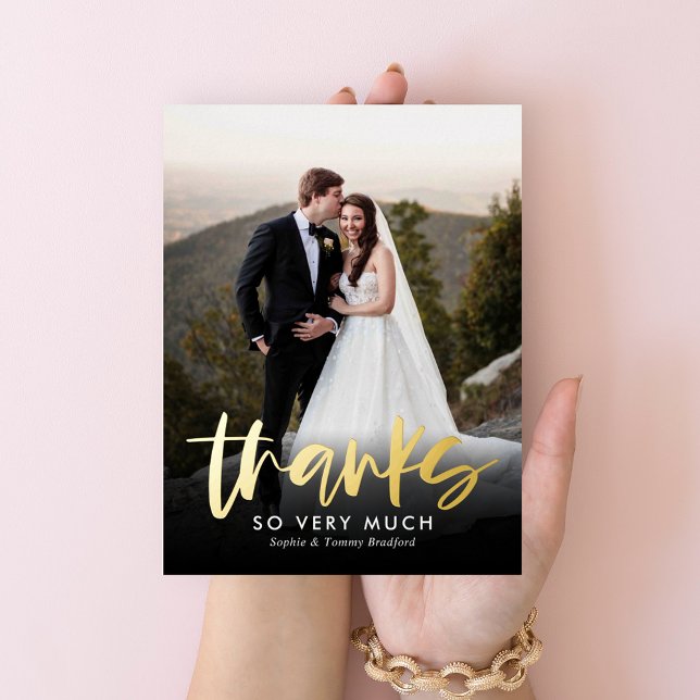 Sincere Thanks FOIL Thank You Postcard (Creator Uploaded)