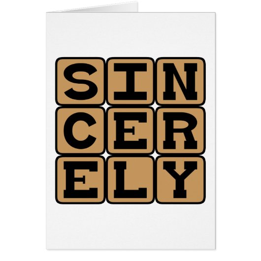 Sincerely, Genuinely Cards (Front)