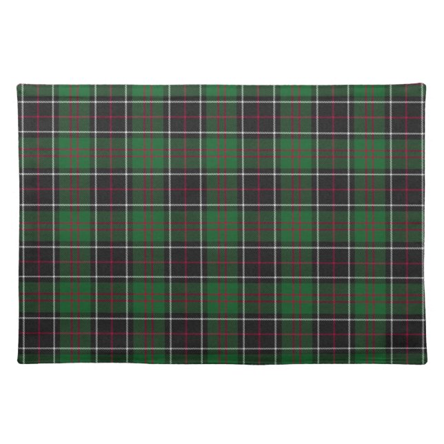 Sinclair Clan Hunting Tartan Variant Plaid Cloth Placemat (Front)