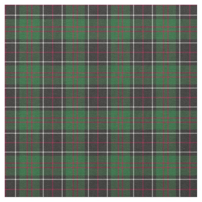 Sinclair Clan Hunting Tartan Variant Plaid Fabric (Close Up)