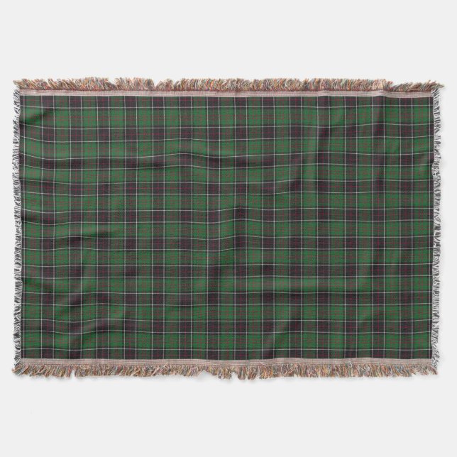 Sinclair Clan Hunting Tartan Variant Plaid Throw Blanket (Front)