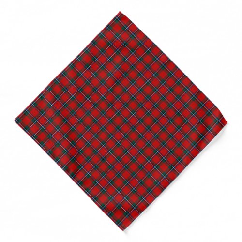 Sinclair Clan Tartan Red and Blue Plaid Bandana