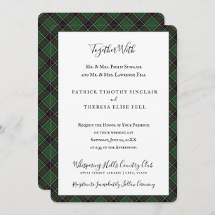 Sinclair Clan Tartan Scottish Plaid Invitation