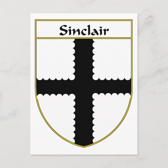Sinclair Coat of Arms/Family Crest Postcard (Front)