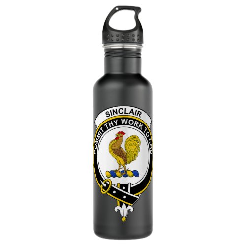 Sinclair Coat of Arms  Family Crest  Stainless Steel Water Bottle